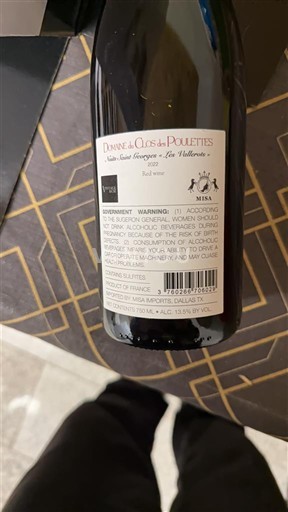 Burgundy Côte de Nuits Villages Domaine Clos des Poulettes Les Violettes 2022