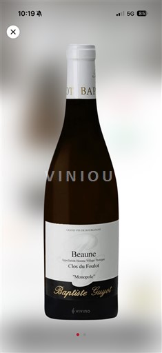 Burgundi Beaune Baptiste Guyot Clos du Foulet 'Monopole' Ei vuosikertaa