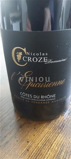 Rhônen laakso Côtes-du-rhône Domaine Nicolas Croze L'Epicurienne 2022
