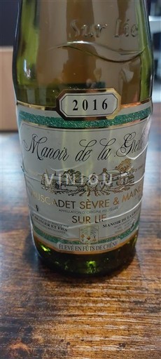 Vallée de la Loire Muscadet-sèvre-et-maine Manoir de la Gréville 2016