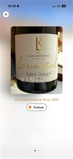 Rhônevallei Saint-Joseph Domaine Lilian Bertrand L'essentiel 2023