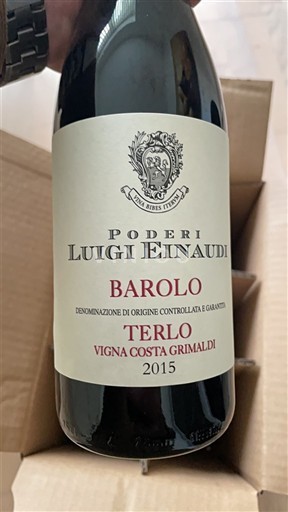 Piedmont Barolo Poderi Luigi Einaudi Terlo Vigna Costa Grimaldi 2015