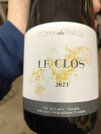Údolí Loiry L'Orée du Sabia Le Clos 2023
