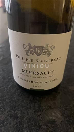 Burgundi Meursault Philippe Bouzereau Les Grands Charrons 2023
