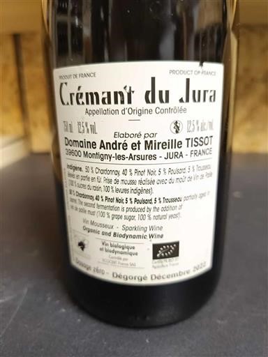 Jura Crémant-do-jura Domaine André et Mireille Tissot Não Sazonado