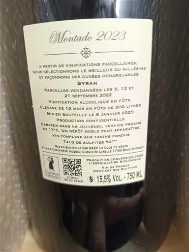 Languedoc Minervois Clos de Vènes Montado dal plo 2023