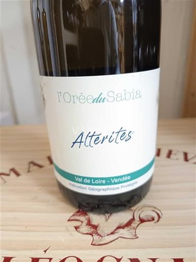 Vale do Loire Fiefs Vendéens L'oree du sabia Altérités Não Sazonado