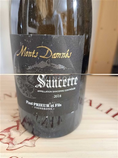 Valle del Loira Sancerre Paul Prieur et Fils Monts Damnés 2018