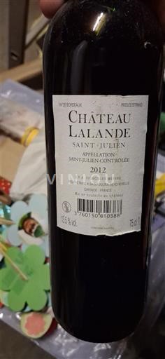 Bordeaux Saint-Julien Château Lalande 2012