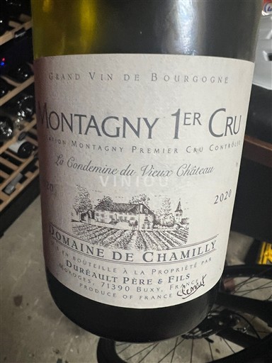 Burgundija Montagny Premier Cru Château Chamilly 2020