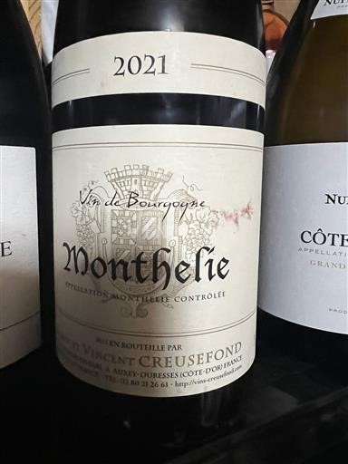 Burgundy Monthélie Anne et Vincent CREUSEFOND 2021