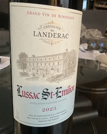 Bordeaux Lussac-saint-émilion Chevalier de 2023