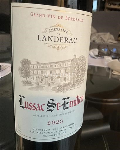 Bordeaux Lussac-saint-émilion Vpsle 2023