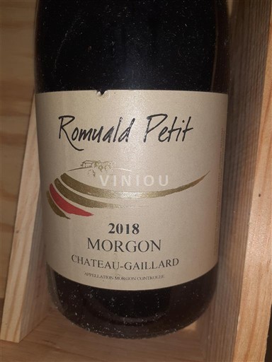 Beaujolais Morgon Romuald Petit Chateau-Gaillard 2018