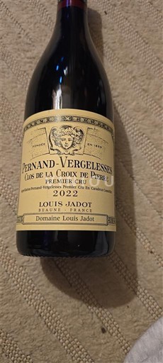 Wijnen Rouge sec Clos de la Croix de Pierre Domaine Louis Jadot 2022 Frankrijk Bourgondië Pernand-Vergelesses AOC Premier Cru