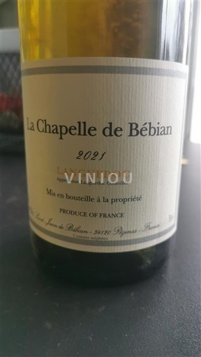Linguadoca Domaine Bébian La Chapelle de Bébian 2021