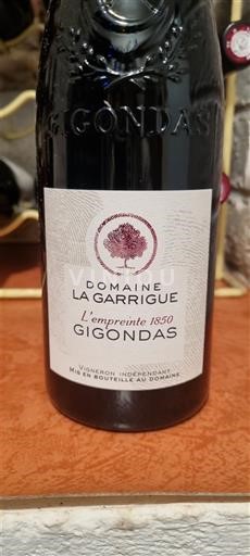 Rhônen laakso Gigondas Domaine La Garrigue L'empreinte 1850 Ei vuosikertaa
