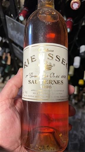 Bordeaux Sauternes Premier Cru Classé Château Rieussec 1998