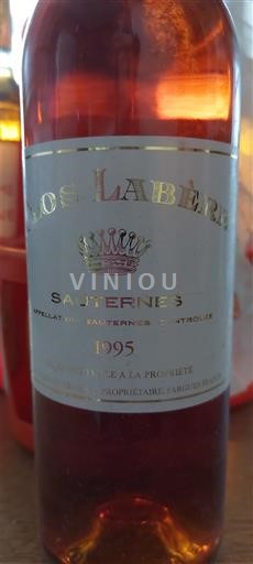 Bordeaux Sauternes Clos Labère 1995