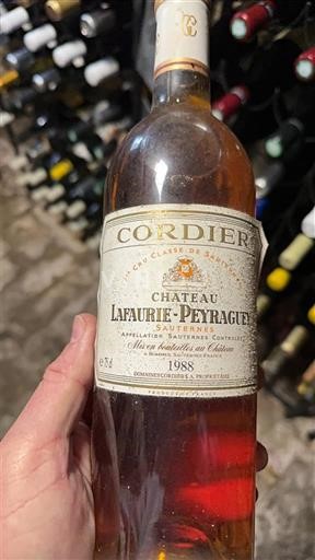 Bordeaux Sauternes 1er Cru Classé Château Lafaurie-Peyraguey 1988