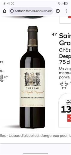 Bordeaux Saint-Émilion Grand Cru Grand Cru Château Le Gayet Despeyrot Neročník
