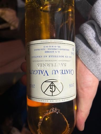 Bordeaux Sauternes Château Valcy 2016