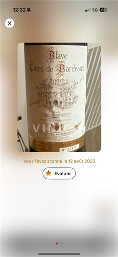Bordeaux Blaye-Côtes-de-Bordeaux Château Barbé 2020