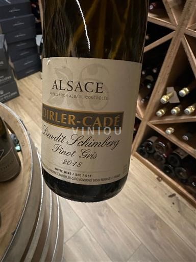 Alsace Dirler-Cadé Lieu-dit Schimberg Pinot Gris 2018