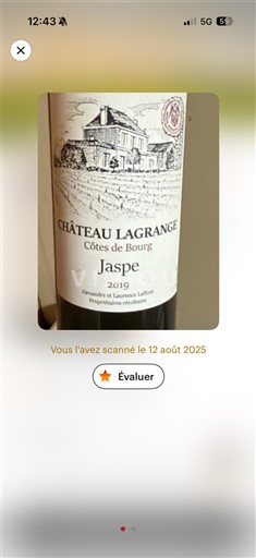 Burdeos Côtes-de-bourg Château Lagrange Jaspe 2019