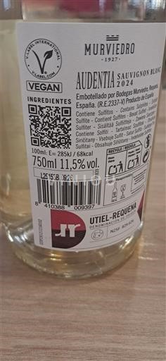 Comunidad Valenciana Utiel-Requena Murviedro Audentia Sauvignon Blanc 2024
