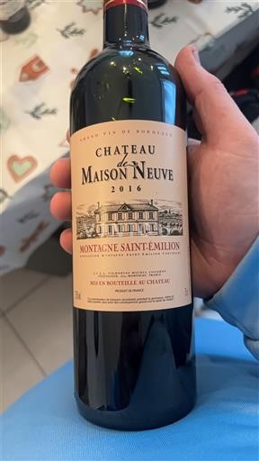 Bordeaux Montagne-saint-émilion Château La Maison Neuve 2016