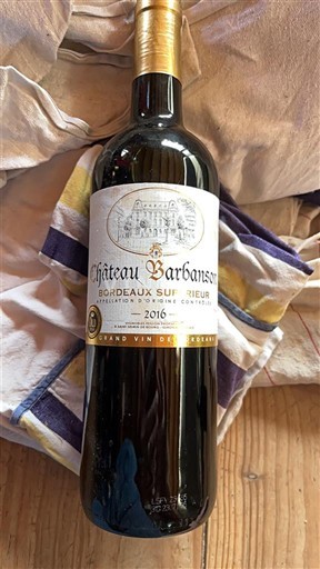 Bordeaux Bordeaux Supérieur Château Barbanson 2016