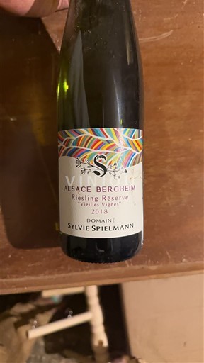 Alsace Riesling Sélection de Grains Nobles Domaine Sylvie Spielmann Riesling Réserve Vieilles Vignes 2018