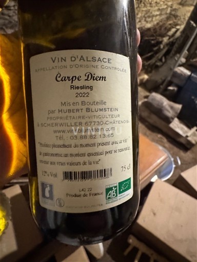 Alsacia Domaine Edelweiss Carpe Diem 2022