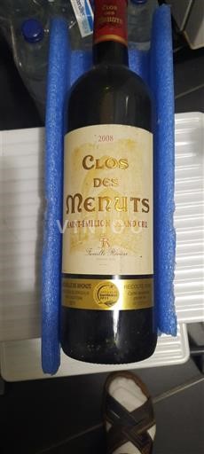 Bordeaux Saint-Émilion Grand Cru Grand Cru Clos des Menuts 2008