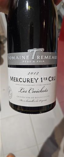 Burgund Nicht spezifiziert Premier Cru Domaine Tremeaux Père & Fils Les Croichots 2012