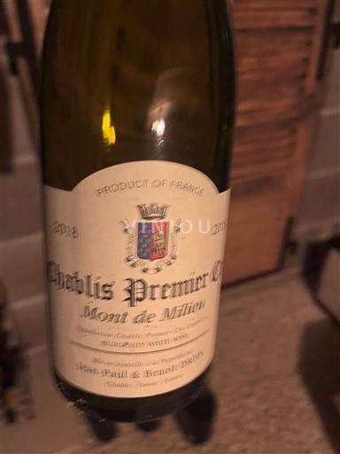 Bourgogne Chablis Premier Cru Jean-Paul & Benoît Droin Mont de Milieu 2018