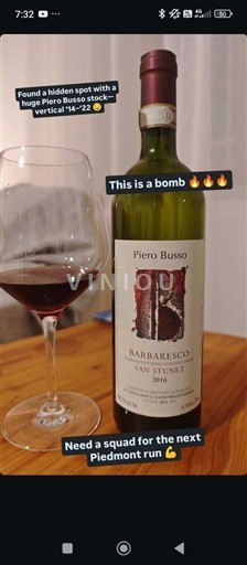 Piedmont Barbaresco Piero Busso San Stunet 2016
