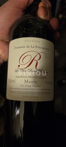 Roussillon Maury Domaine La Préceptorie R Le Vin Doux Rêveur Ei vuosikertaa