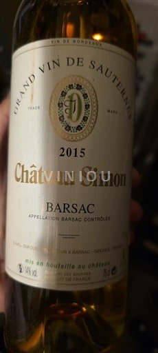 Bordeaux Barsac Château Simon 2015
