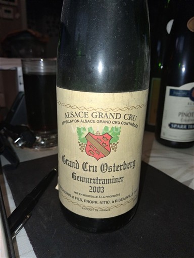 Alsasko Gewürztraminer Grand Cru Rieffel et Fils Grand Cru Osterberg Gewurztraminer 2003