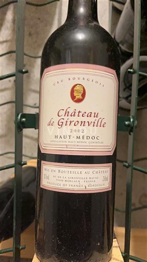 Bordeaux Haut-Médoc Cru Bourgeois Château Gironville 2002