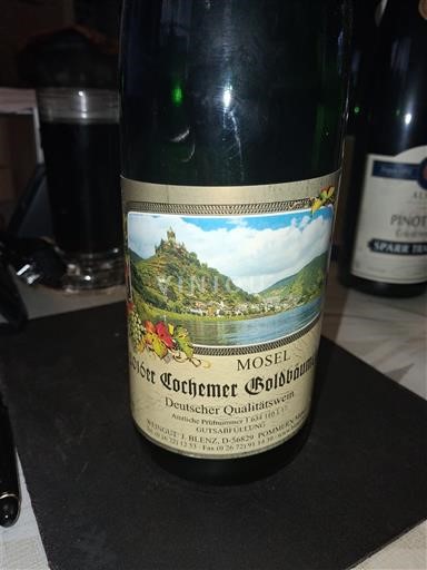 Moselle Mosel Gutsabfüllung H. Dommermuth Cochemer Goldbaumchen 2016