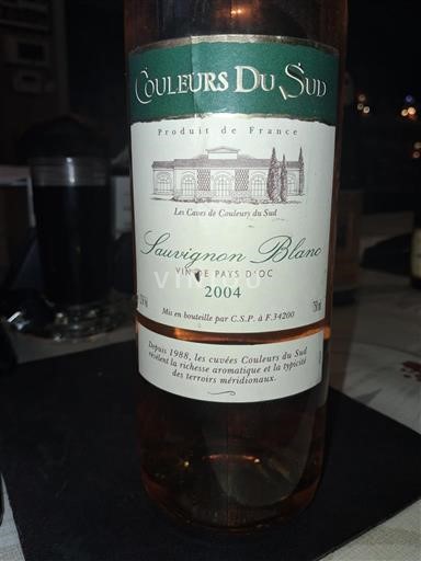 Linguadoca e Rossiglione Paese d'Oc Couleurs du Sud Sauvignon Blanc 2004