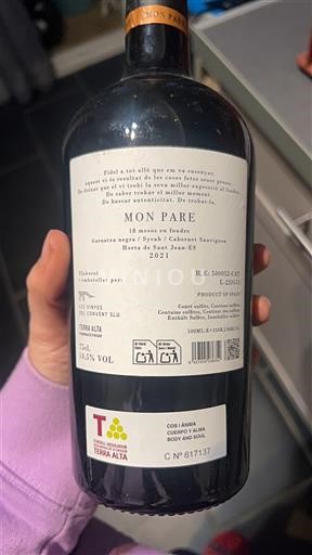 Katalonien Terra Alta Celler Unió Mon Pare 2021