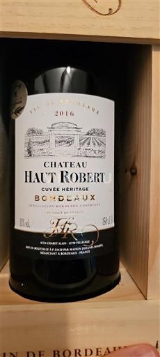 Bordeaux Château Haut Robert Héritage 2016