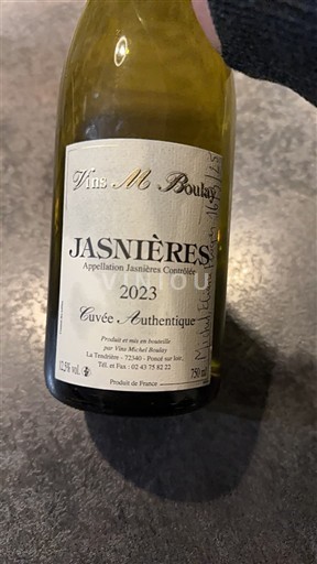 Vallée de la Loire Jasnières Vins M. Boulay Authentique 2023