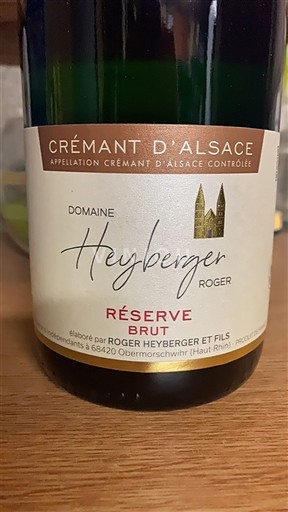 Alsace Crémant d'Alsace Domaine Heyberger Roger Réserve Icke årgångsbetecknad
