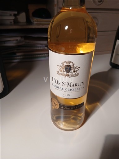 Bordeaux Not Specified A. Jeantet & Fils L'Or St-Martin 2016