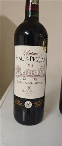 Bordeaux Lussac-saint-émilion Château Haut-Piquat Vieilles Racines 2018